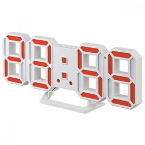 Perfeo LED часы-будильник "LUMINOUS 2", белый корпус / красная подсветка (PF-6111) EjuIzUXnhNP39BXwkrlHp3