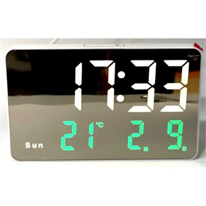 Часы электронные DCX-670 белые зелёные дата температура qctyXBs9h5D0waH7ddSzS3