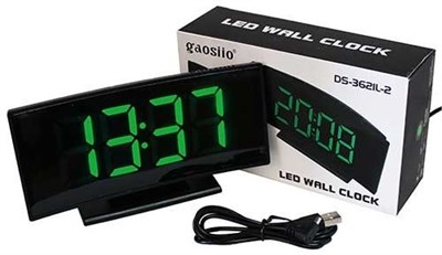 Часы электронные DS-3621-L2 зелёные дата температура YNV0kkcjjmUgIWFdfC2200
