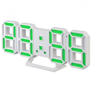 Perfeo LED часы-будильник "LUMINOUS 2", белый корпус / зелёная подсветка PF-6111 VSkA8Yt8h87wnnNPxkphx0