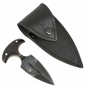 Нож тычковый, складной MICROTECH чёрный, ножны JMjwUmAvjm9S5KdwZqeLp2