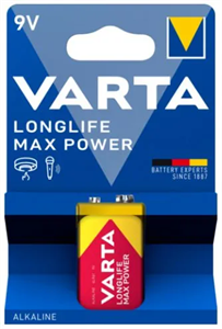 Батарейка Varta LONGLIFE MAX POWER (MAX TECH) Крона 6LR61 BL1 Alkaline 9V (4722) (1/10/50) Sdd7BLzugY3gwJ4Koam8D3