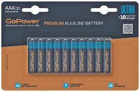 Батарейка GoPower ULTRA LR03 AAA BL10 Alkaline 1.5V VdDZyJuVj9fbgcHv0MT8o3