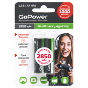 Аккумулятор бытовой GoPower HR6 AA BL2 NI-MH 2850mAh RH88yFgZih0sn6bZ0UnY52
