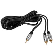 Шнур Стерео 3,5мм - 2 RCA, 1,5м, Gold-металл REXANT R8mfUtYSg7F3Sj9RgCTGE0