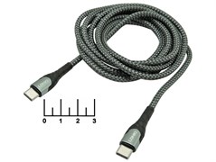 Кабель LDNIO LC102 PD: Type-C--Type-C, 2м, макс. ток 3A SNFHRN2MixDkWw1w64RQo0