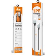 Кабель LDNIO LS442 Micro, 2м, макс. ток 2.4А, серый 0yJ9CdQyhciKhOm2ildRE1