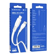 Кабель USB - Type-C Borofone BX85 Auspicious, 1.0м, 3,0А, цвет: белый AcWeGQJFh4KS1Wc48piX03