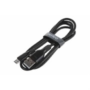 PERFEO Кабель USB A вилка - C вилка, 2.4A, черный, силикон, длина 1 м., ELASTIC (U4718) Unef3MpTizZ4Np4VlMA432
