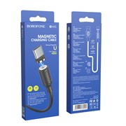Кабель USB - Type-C Borofone BX41, 1.0м, круглый, 3.0A, силикон, магнитный, цвет: чёрный jPrpYytGiVMCLnhKj62Cq3