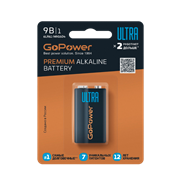 Батарейка GoPower ULTRA Крона 6LR61 BL1 Alkaline 9V kctheGYhjasNi9FaGdEce3