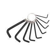 Набор ключей имбусовых TORX KRANZ T10-T50, CrV, 9 шт., оксидированные, на кольце gHVbhHhIizByF3uwWBcdY0