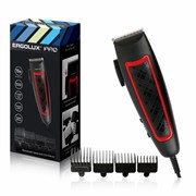 Машинка для стрижки волос ERGOLUX ELX-HC04-C43 15W, 4 насадки, 220-240V, черный с красным r9IXtJgQgqhITuY1uKKti3