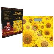 Весы напольные эл. Матрена МА-090 Подсолнухи (стекло) 180кг, дел.100гр, 26*26см, CR2032 в компл.7269 aFHNhKT0jtcr-dfOVOT4D0