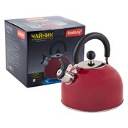Чайник метал. со свистком  MAL-039-R, 2,5л, ручка нейлон, красный 910084 Mallony hS6QeABtgIvCly79gFSNF0