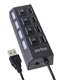 Perfeo USB-HUB 4 Port, (PF-H030 Black) чёрный lxEA7vxCiJLaWQWtbmv001 - фото 280424